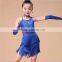 2016 High quality XXL plus size sexy girls latin dance costumes cheap children latin fringe dress on sale