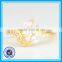 Latest design wedding crystal gold imitation ring