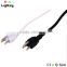 VDE Cotton braided electrical wire with UL 3 pin plug for Pendant lighting