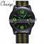 Chaxigo new custom logo auto date watch manufacturer design fashion fabric men wrist watches 2016