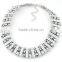 ODM/OEM Jewelry Factory three layer bead necklace, crystal necklace, chocker necklace