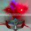 sliver party mask female fancy party mask light up led party mask