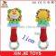 customize plush baby rattles toy cute animal shape soft baby rattles with transparent ring