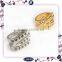 shiny gold stainless steel diamond charms accessories for women bracelet