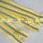 Yellow and red auto lock 5# open-end reflective plastic resin zippers