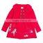 F2986 2-6Y wholesale new with red striped baby girl long sleeve t-shirt
