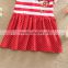 (SH5908) 4-8Y short sleeve Neat new girl dress nova kid striped fancy dresses latest cotton frock designs kids embroidery dress