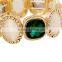 2015 new 18k Thick gold crystal gemstone bracelet