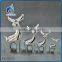 christmas gifts silver ceramic standing reindeer figurines for kids