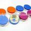 Plastic and aluminum cap with logo for 10ml tubular glass vial