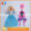 Fashion house furniture plastic mini toy doll with various clothes