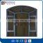 Rogenilan 45# customized grey color french big aluminum arched window frame design