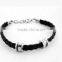 Men's Jewelry Delicate Design Stainless Steel PU Leather Bracelet