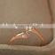 hot sell Naked drill ring ring 14 k rose gold end