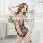 7024 Sexy Women Black Hollow Fishnet Open Crotch full Body stocking 2015