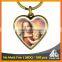 Best selling metal souvenir heart-shaped printing catholic gold keyring