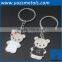 Custom 3d metal couple keychain for lovers