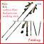 popular five sections carbon fiber & aluminum folding telescopic trekking pole nordic walking stick