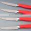 4 pcs steak knife with rubber handle silicon steak knife silicon set