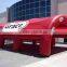 red large inflatable tent