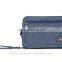 BUBM Blue Portable Nylon Women Three Folding Zipper Handbag