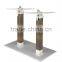 Double foot aluminum square tube for wicker Table Base CS207-80 leather wicker