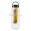 700ML BPA Free fruit infuser water bottle/ hygienic plastic sports water bottle