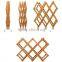 Extendable/Foldable Lattice Bamboo Standing Wine Display Rack