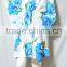 vintage thai retro HIPPIE BOHO HAWAII FLORAL Hibiscu print kimono MAXI DRESS cover up kaftan gypsy short dress white
