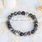 Summer style crystal Natural stone beads bangle The owl bracelet