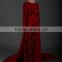 RSE665 Sexu Back Open Keyhole Long Sleeves Wine Red Arabic Patterns Of Lace Evening Dress