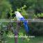 fake bird toy decoration blue feather birds artificial decorative