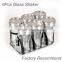 8pcs glass spice jars for kitchen