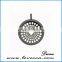 Round snowflake gold aromatherapy lockets essential oil stainless steel diffuser