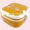 Square Shape Single Layer Plastic Disposable Storage Lunch Box With Lock