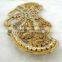 New spring and summer design crystal beaded ladies shoes upper for sandal & slippers decoration