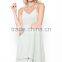Clothes Women Dresses 100% POLYESTER SOLID WOVEN TIERED HEM SLIP Sexy Tropical Dresses