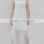 Elegant casual dress white floral chiffon sleeveless side split maxi dress