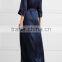 Robe-Inspired Silk Wrap Maxi Dress Sexy Night Long Sleeve Dress Evening Cocktail Dresses 2016 HSD5861
