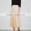 Wholesale Women Apparel Exposed Zip Cream-color Georgette Midi Skirt(DQE0367SK)
