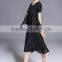 Formal fake two pieces ladies draped custom fit mid-Thigh dress