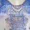 DIGITAL print crystal embellished kaftan CAFTAN tunic poncho blouse
