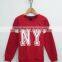 print letters 100% cotton fabric children sports pullover boys sweatshirt