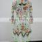 New arrival flower printing chiffon latest design maxi dress for women SR-D9787