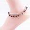 2017 new design garnet stone beads anklet bracelet diy handmade garnet semi precious stone beads anklets for her gifts