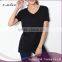 wholesale custom large lady T-shirt cotton V-neck women's short-sleeved