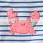Fashion Short Sleeve Baby Toddler Clothing Striped Applique Baby Bodysuit With Pearl Stitch