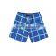 Blue Checked board shorts mens swim wear