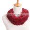 New fashion wave print imitation ladies rabbit fur infinity scarf