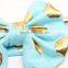 Wholesale girls big bowknot Hair Accessory gold dot cotton headband